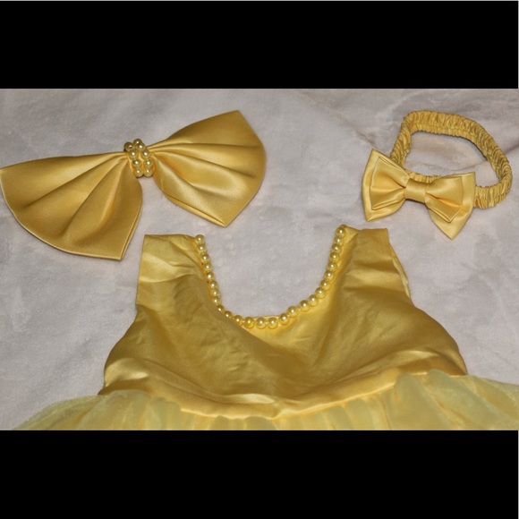 Yellow infant party dress - Picture 7 of 12